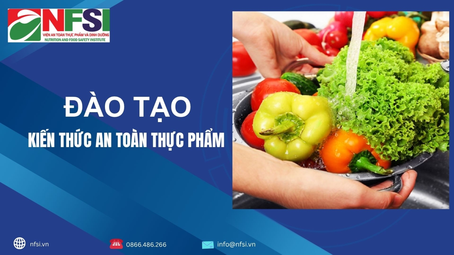 Viện NFSI thông báo mở lớp đào tạo kiến thức về an toàn thực phẩm online vào ngày 29/9/2026
